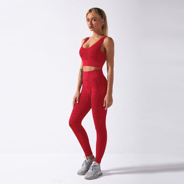 JoyLab Womens Red Leopard Print Sports Bra with Multi-cross Straps Size  Medium